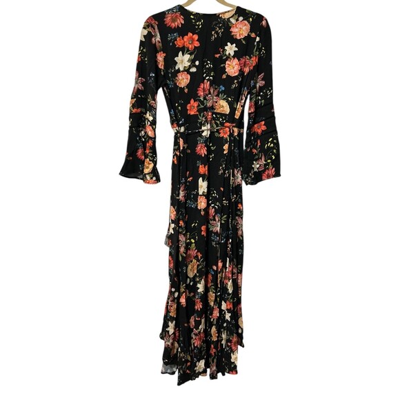 Farm Rio Long Sleeve Summer Flower Wrap Maxi Dress - Picture 3 of 8